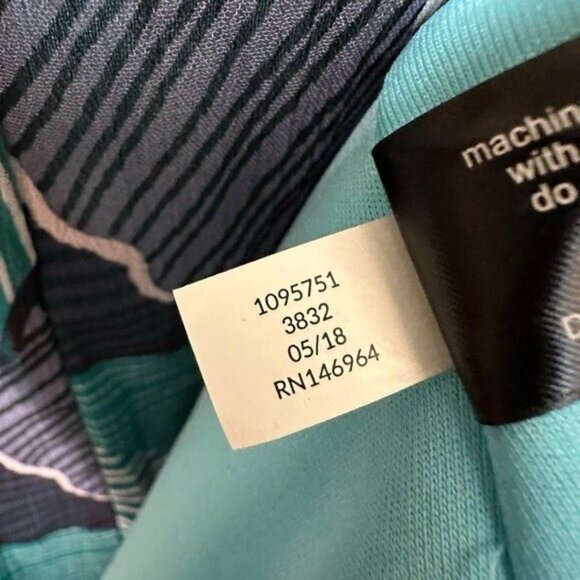 Lane Bryant 16 Petite Maxi Dress Off the Shoulder Ruffle Blue Green Floral Leaf - Picture 9 of 10